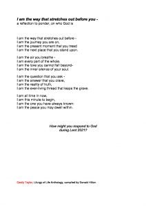 thumbnail of I am the way – Cecily Taylor